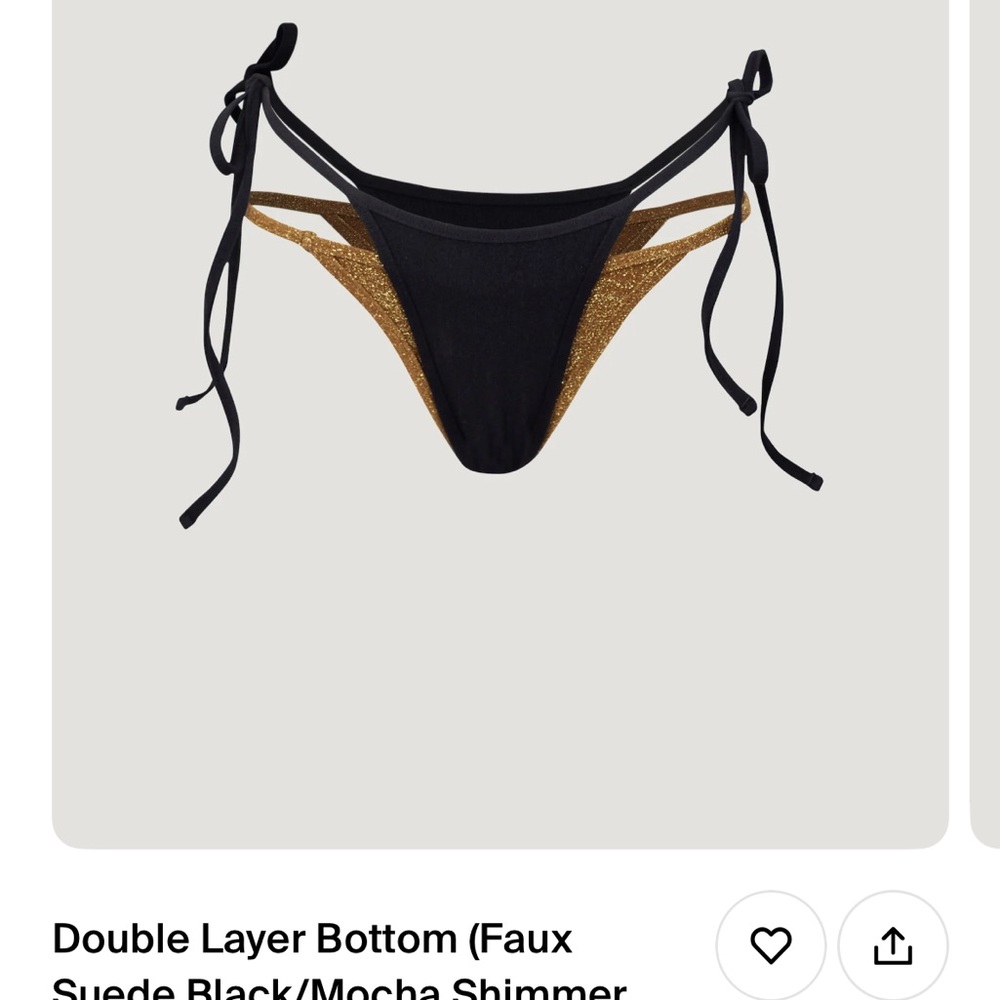 Never worn size S black/gold bikini bottom as seen on Kyle Richard’s